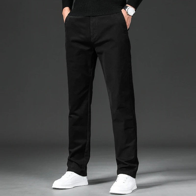 Avelle Relaxed Straight-Leg Cotton Chinos