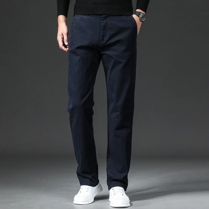 Avelle Relaxed Straight-Leg Cotton Chinos