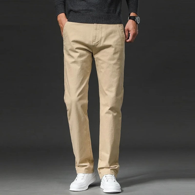 Avelle Relaxed Straight-Leg Cotton Chinos