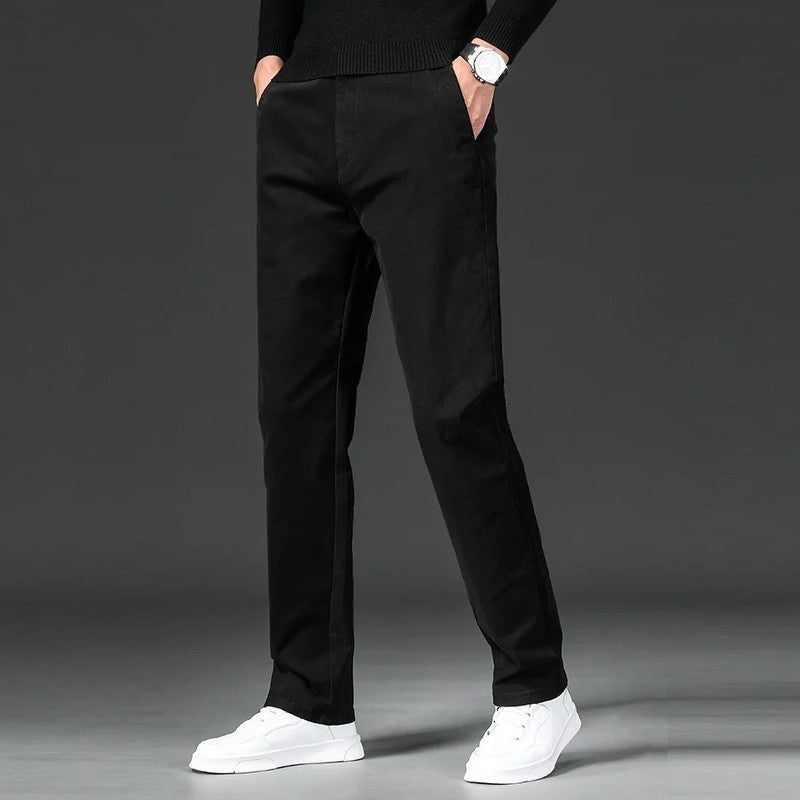 Avelle Relaxed Straight-Leg Cotton Chinos