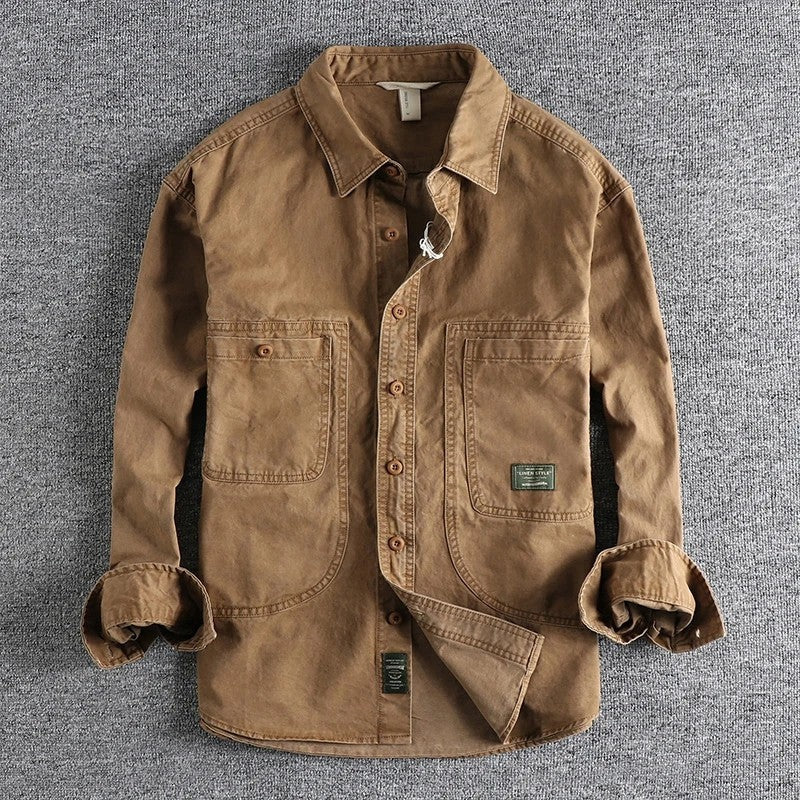 Brunlo Relaxed Utility Cotton Overshirt