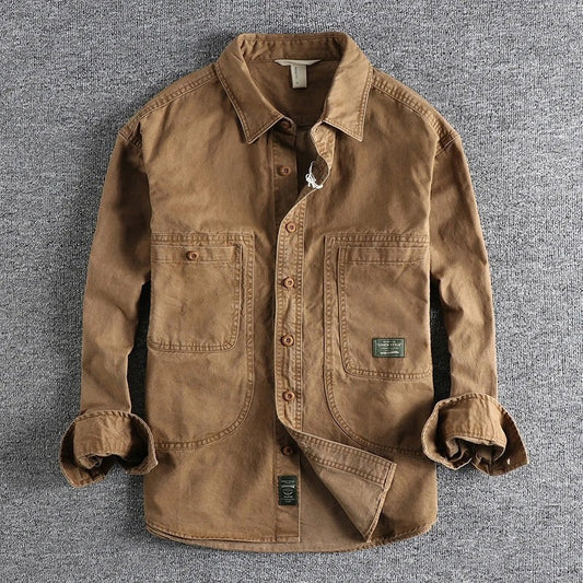Brunlo Relaxed Utility Cotton Overshirt