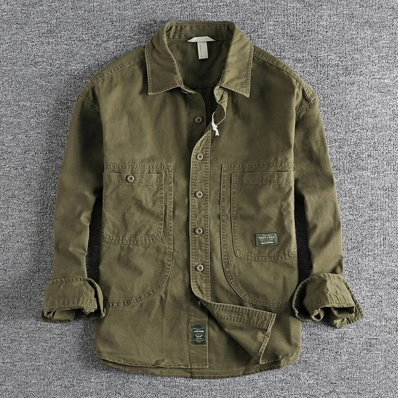 Brunlo Relaxed Utility Cotton Overshirt