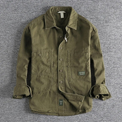 Brunlo Relaxed Utility Cotton Overshirt