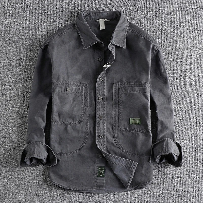 Brunlo Relaxed Utility Cotton Overshirt