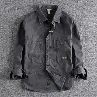 Brunlo Relaxed Utility Cotton Overshirt