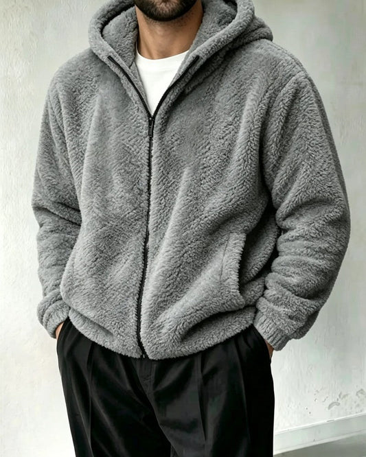 Calav Plush Hooded Zip Jacket