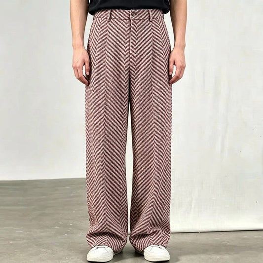 Calla Relaxed Wide-Leg Patterned Trousers