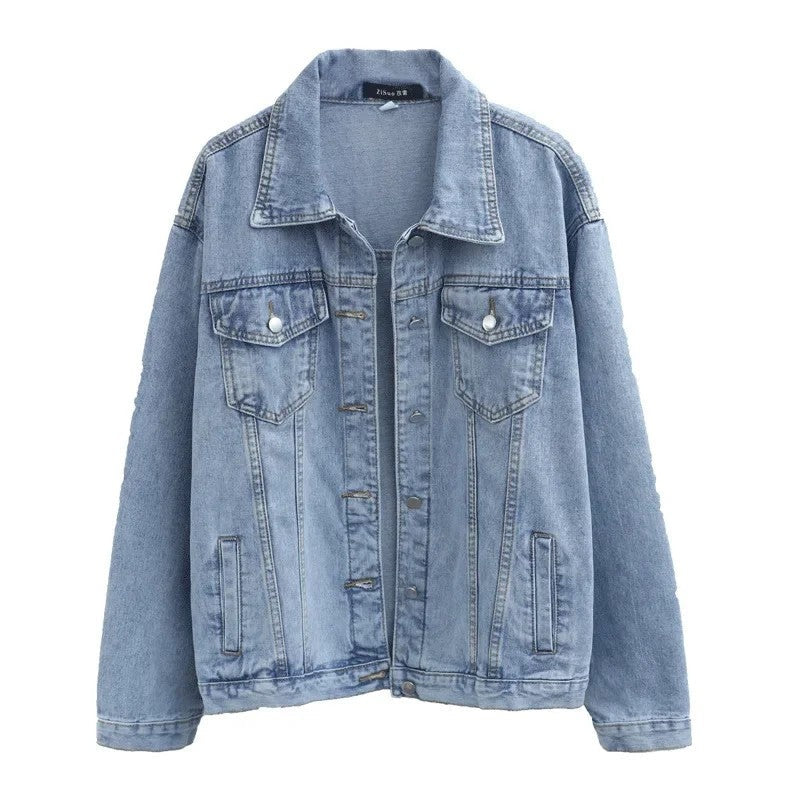 Calvessa Relaxed Light Wash Denim Jacket
