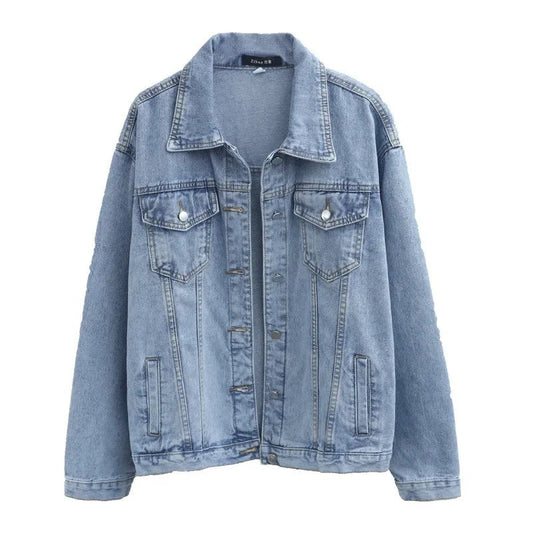 Calvessa Relaxed Light Wash Denim Jacket
