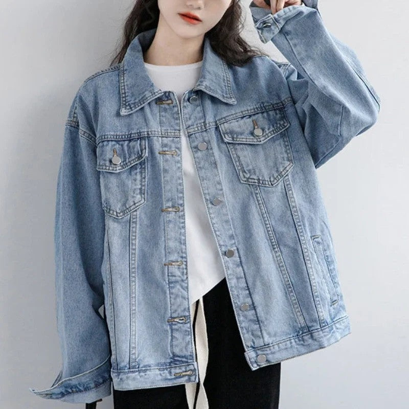 Calvessa Relaxed Light Wash Denim Jacket
