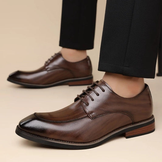 Calviro Polished Lace-Up Dress Shoes