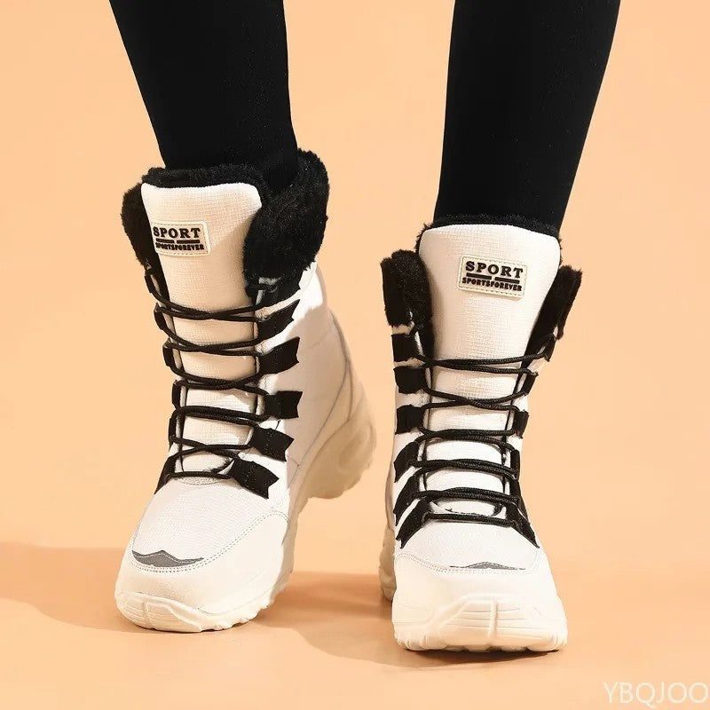 Camille Fleece Lined Winter Lace-Up Boots