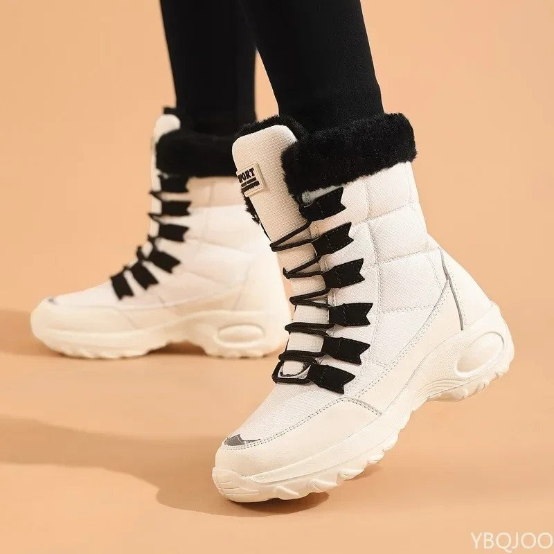 Camille Fleece Lined Winter Lace-Up Boots