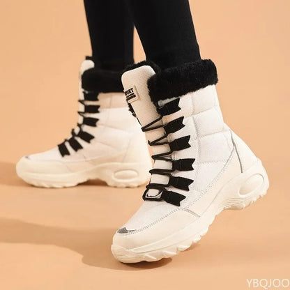Camille Fleece Lined Winter Lace-Up Boots