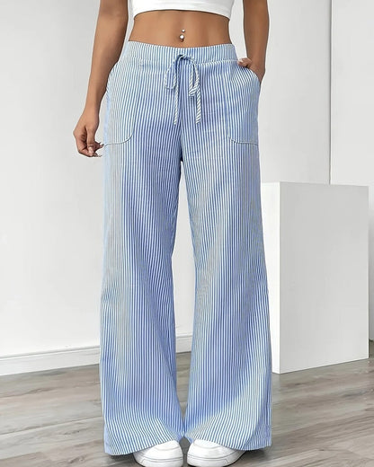 Carla Women's Relaxed Stripe Drawstring Pants