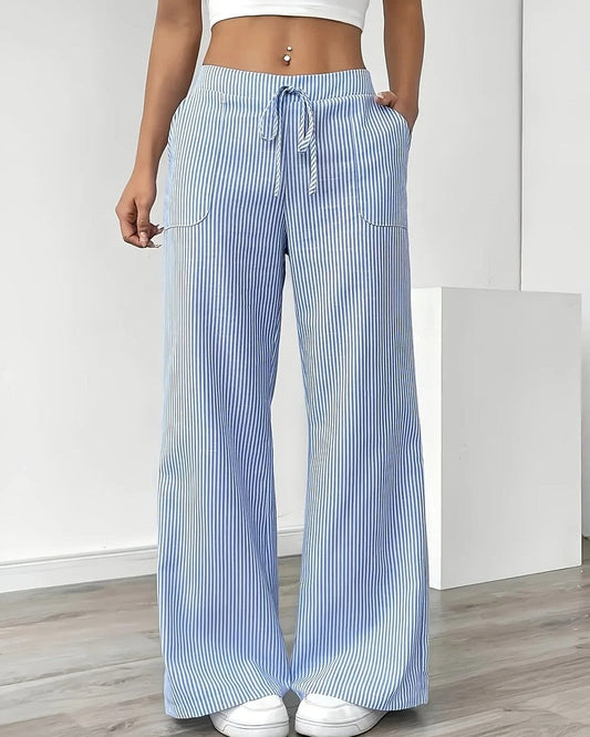 Carla Women's Relaxed Stripe Drawstring Pants