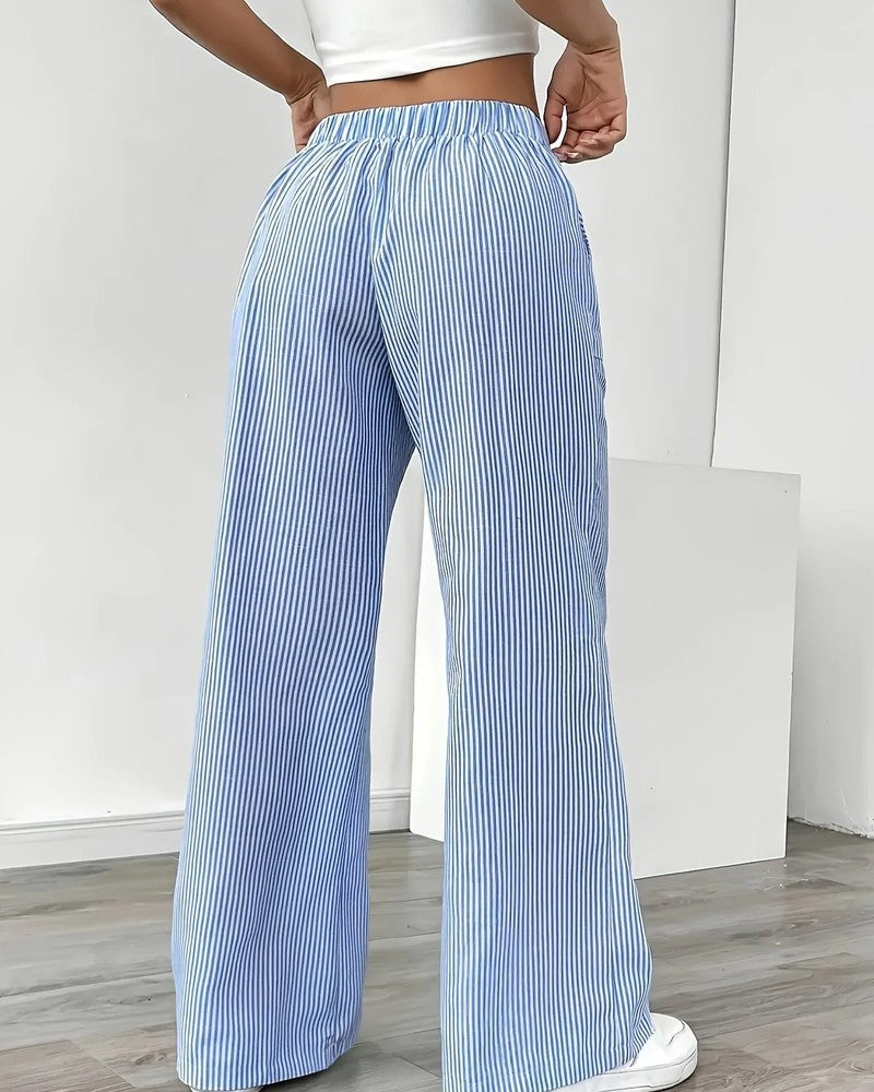 Carla Women's Relaxed Stripe Drawstring Pants