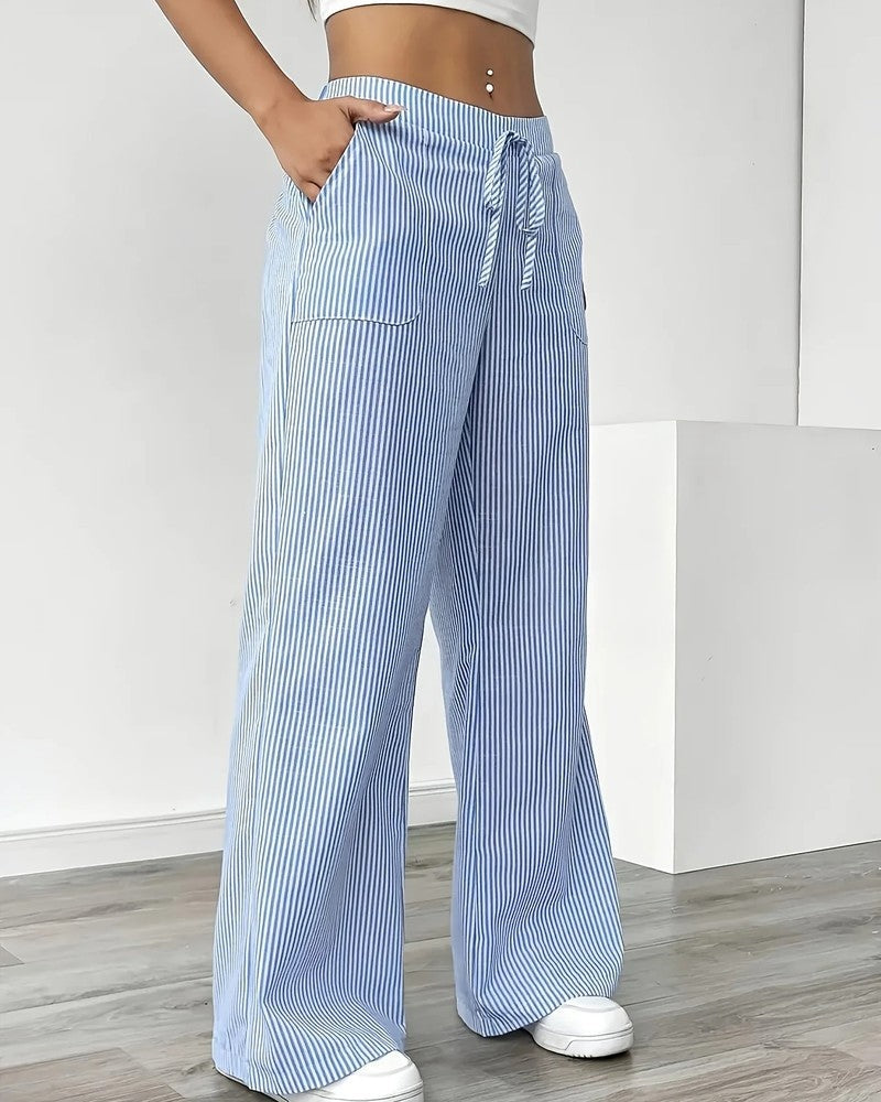 Carla Women's Relaxed Stripe Drawstring Pants