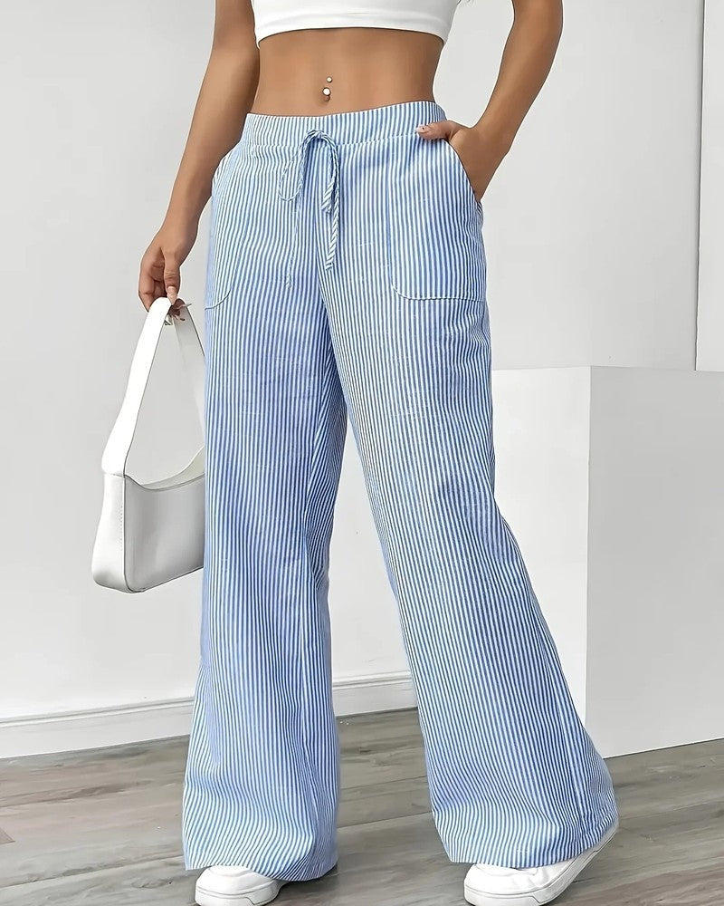 Carla Women's Relaxed Stripe Drawstring Pants