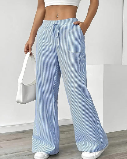 Carla Women's Relaxed Stripe Drawstring Pants