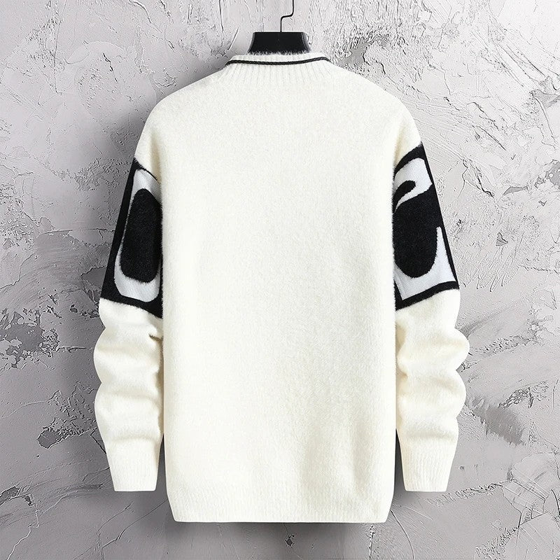 Castile Graphic Mock Neck Sweater