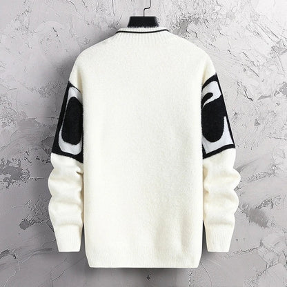 Castile Graphic Mock Neck Sweater