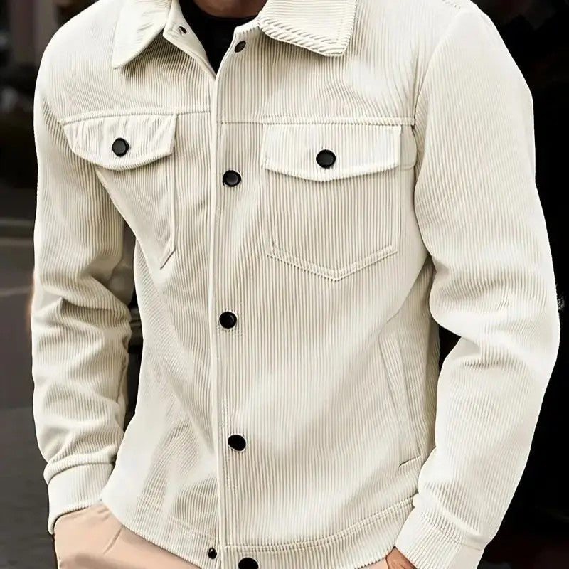 Cavion Corduroy Button-Up Trucker Jacket