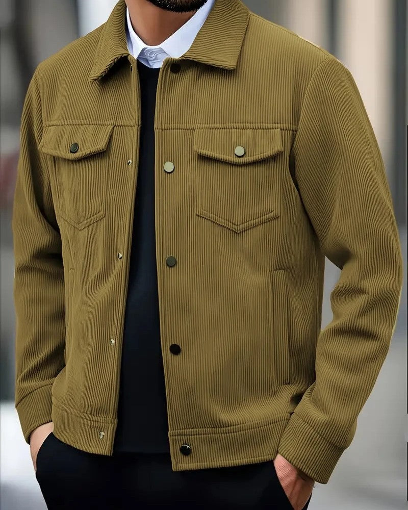 Cavion Corduroy Button-Up Trucker Jacket