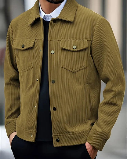 Cavion Corduroy Button-Up Trucker Jacket