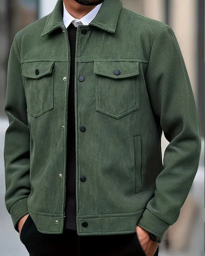 Cavion Corduroy Button-Up Trucker Jacket