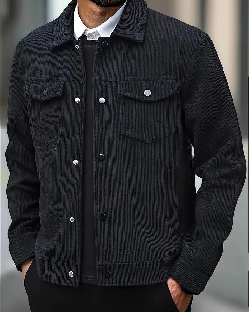 Cavion Corduroy Button-Up Trucker Jacket