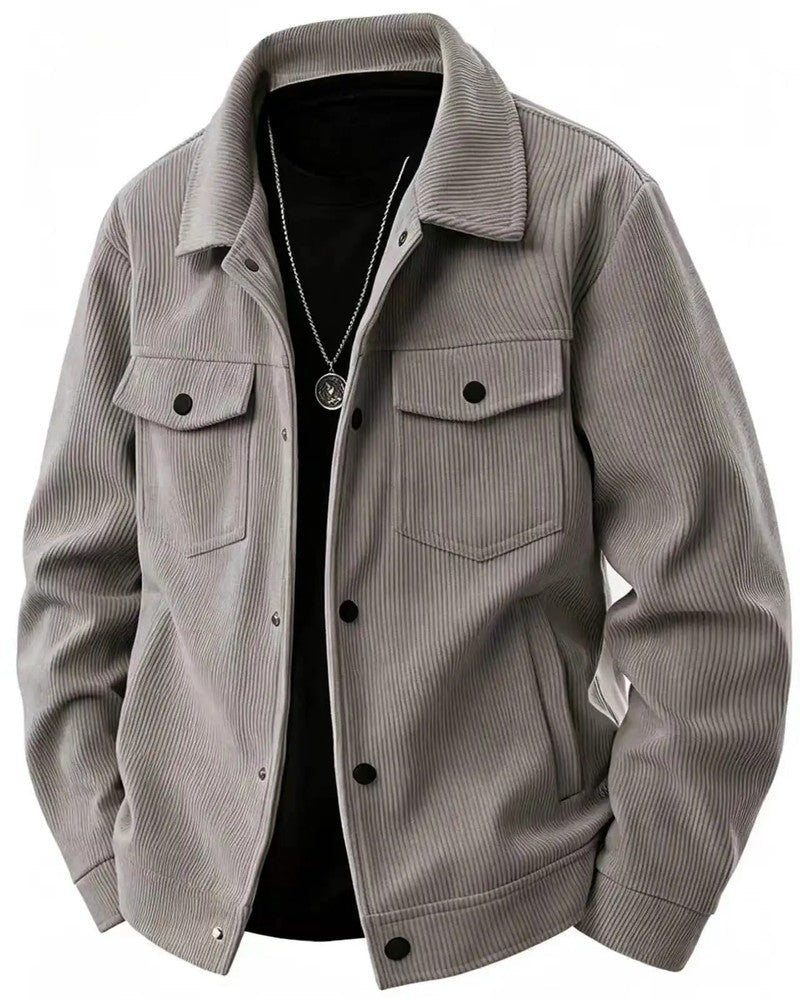 Cavion Corduroy Button-Up Trucker Jacket