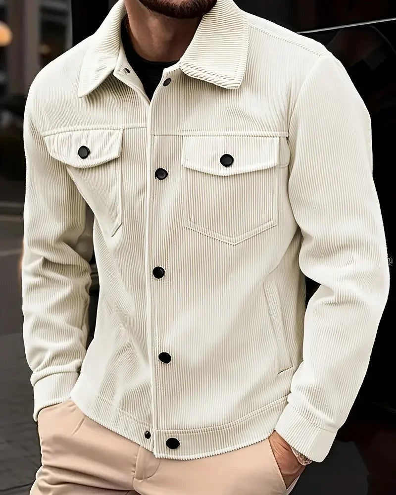 Cavion Corduroy Button-Up Trucker Jacket