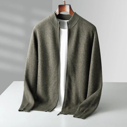 Cervano Ribbed Zip Knit Sweater