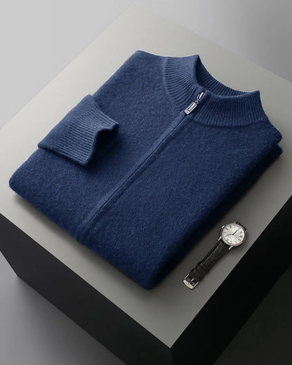 Cervano Ribbed Zip Knit Sweater