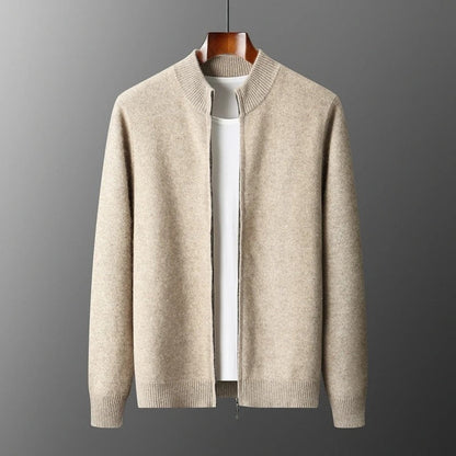 Cervano Ribbed Zip Knit Sweater