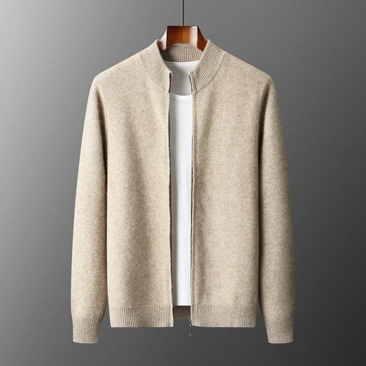 Cervano Ribbed Zip Knit Sweater