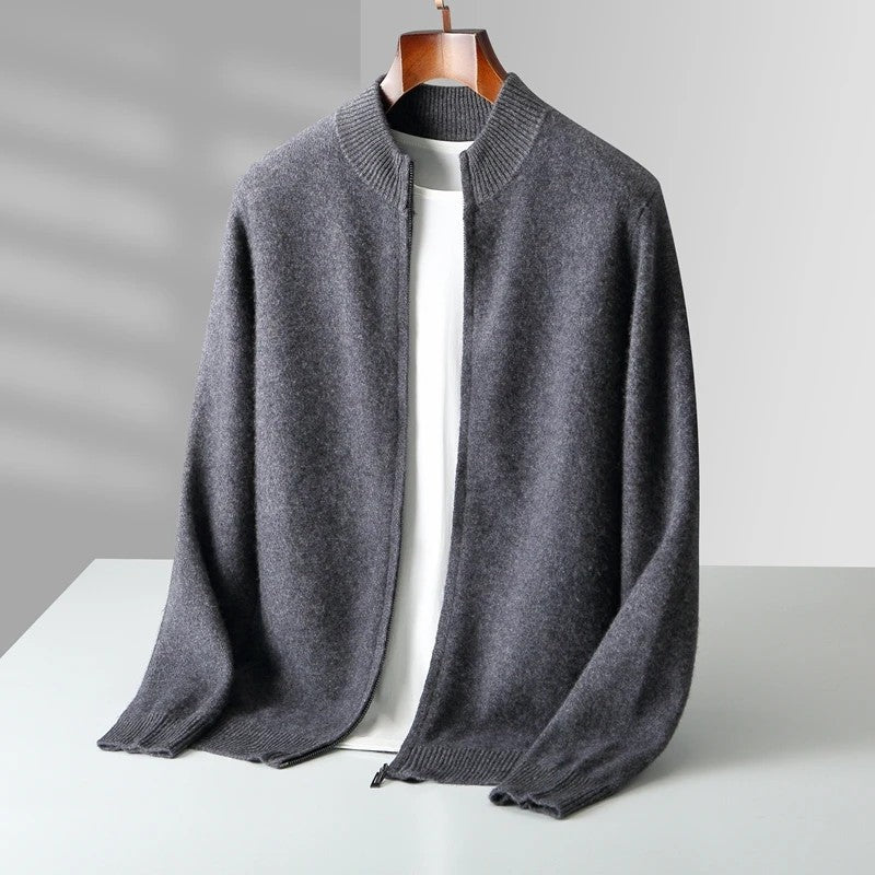 Cervano Ribbed Zip Knit Sweater