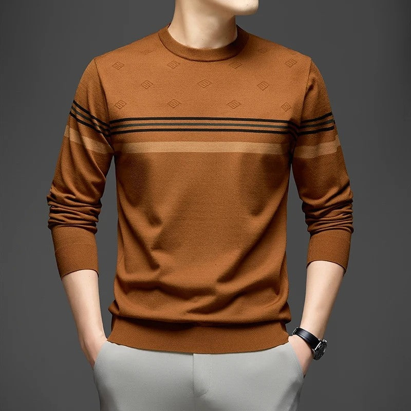 Christopher Men's Lightweight Stripe Crewneck Sweater