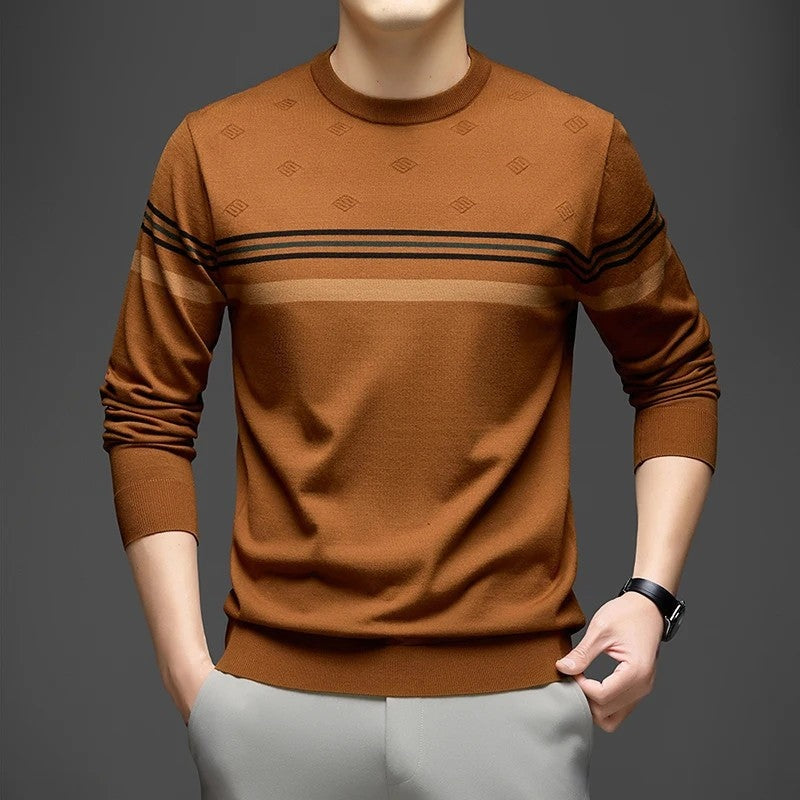 Christopher Men's Lightweight Stripe Crewneck Sweater