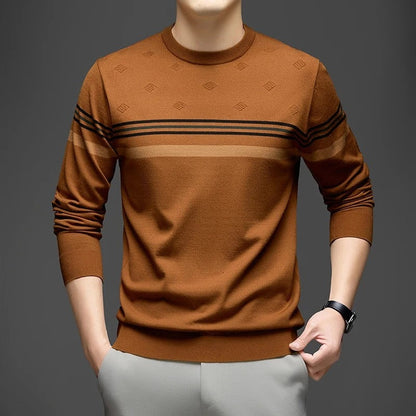 Christopher Men's Lightweight Stripe Crewneck Sweater