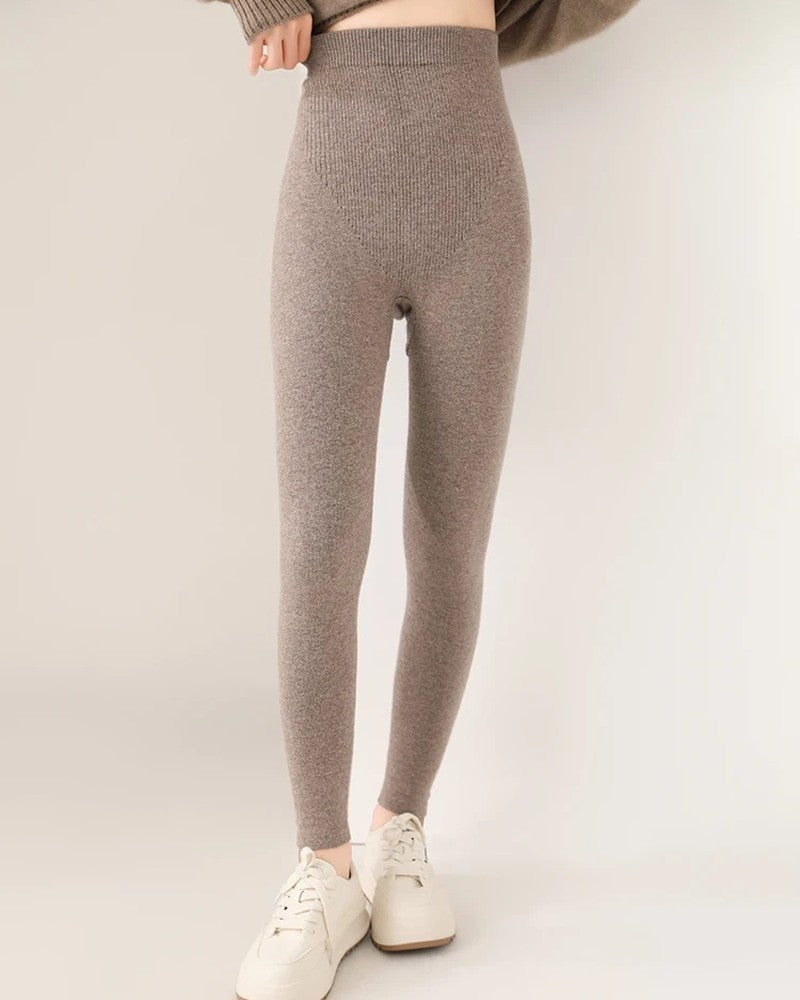 Corvina High-Waist Ribbed Knit Leggings