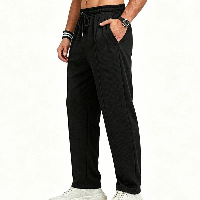 David Men's Waffle Knit Relaxed Lounge Pants