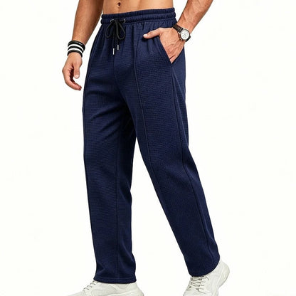 David Men's Waffle Knit Relaxed Lounge Pants