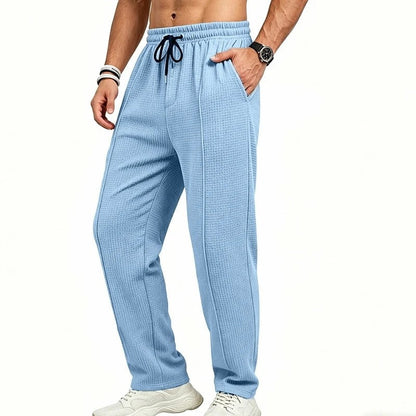 David Men's Waffle Knit Relaxed Lounge Pants