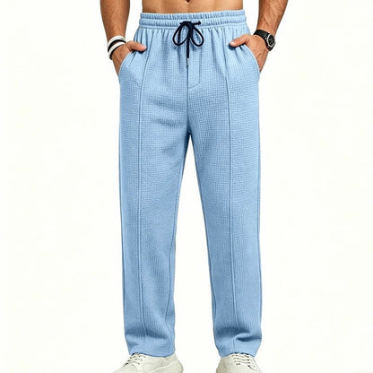 David Men's Waffle Knit Relaxed Lounge Pants