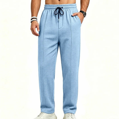 David Men's Waffle Knit Relaxed Lounge Pants