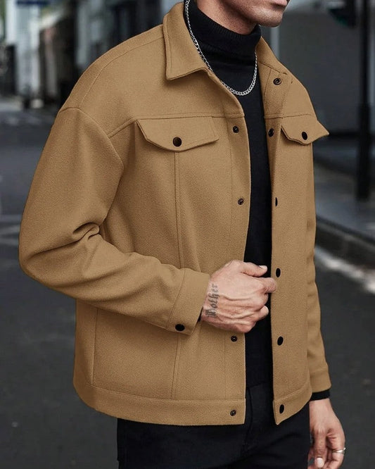 Davor Structured Snap-Front Utility Jacket