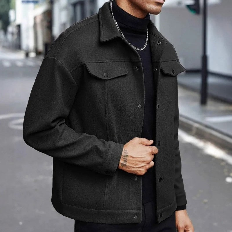 Davor Structured Snap-Front Utility Jacket